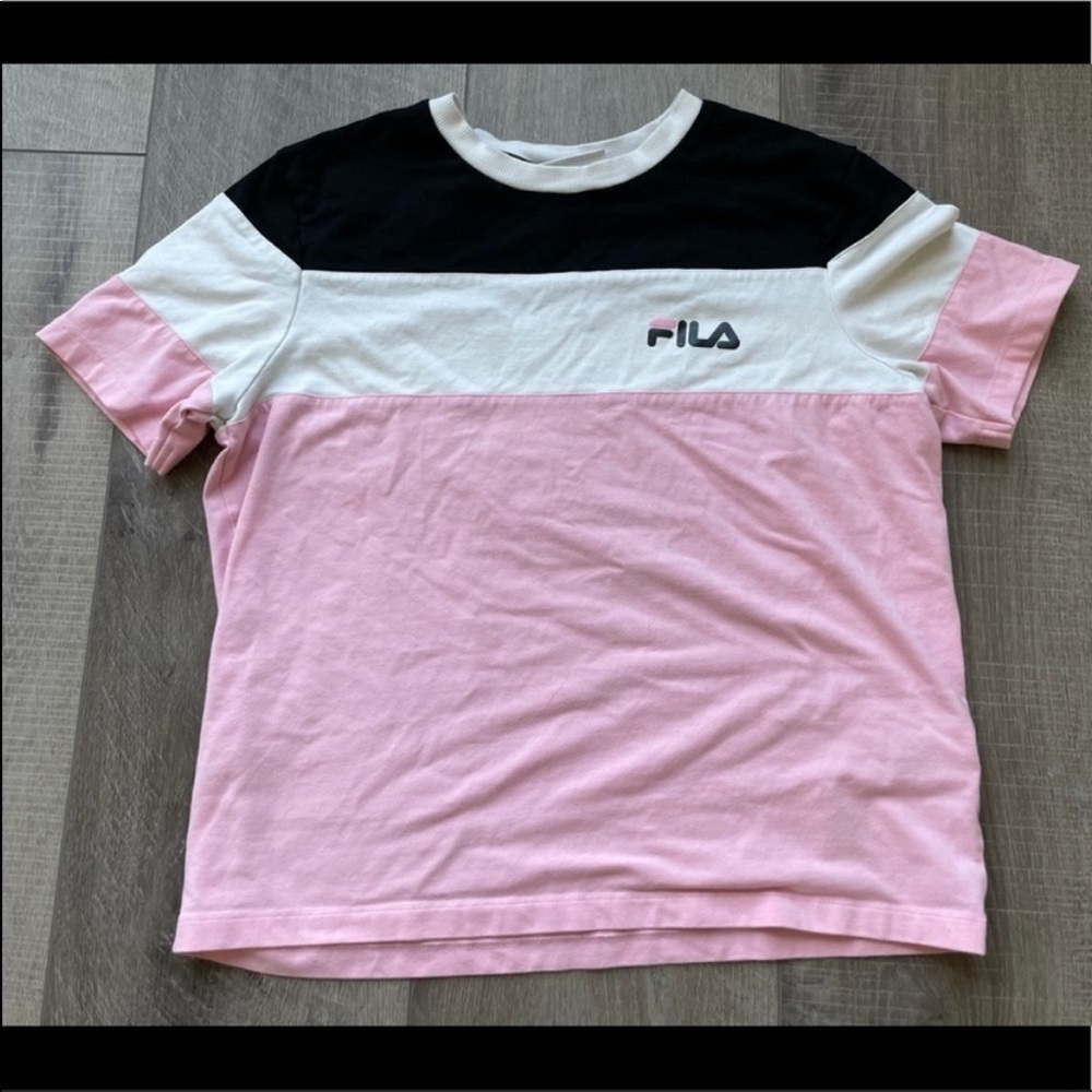 FILA Colorblock Tee Size Medium - Picture 2 of 6